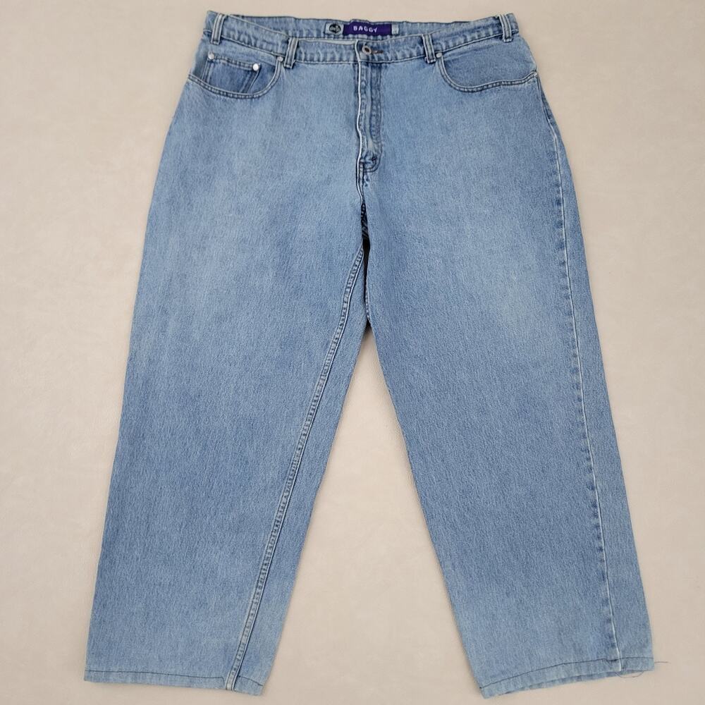 Vintage Levis SilverTab Baggy Jeans Light Wash Denim 40x28 Mens 90s Made in USA